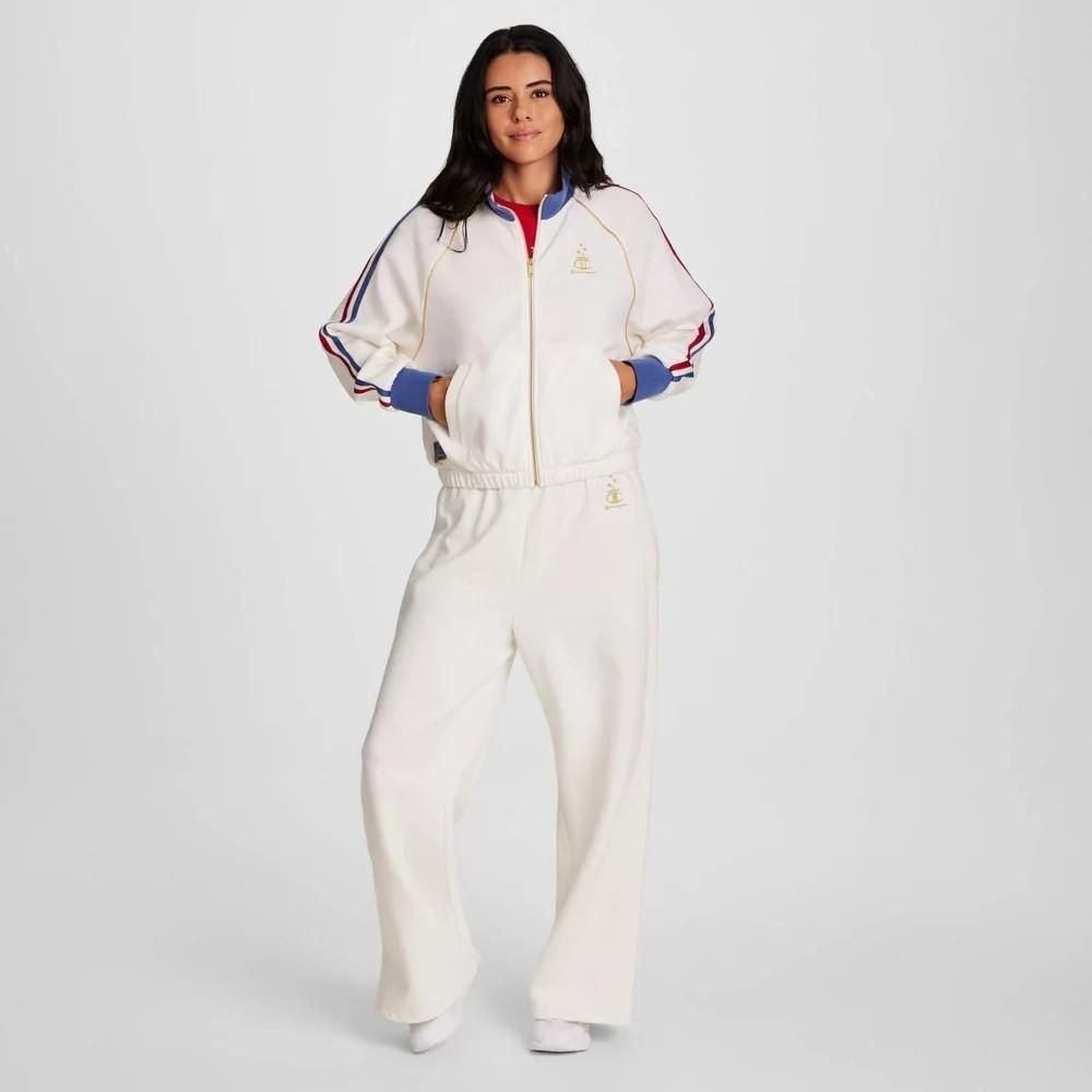 Size S Champion Womens Gold Medal Game Day Full Snap Tearaway Pants White